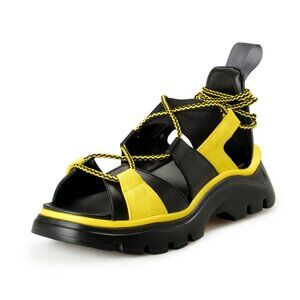 Scuderia Ferrari Women's "FLUID Scuby" Leather Sandals Shoes US 8 IT 38